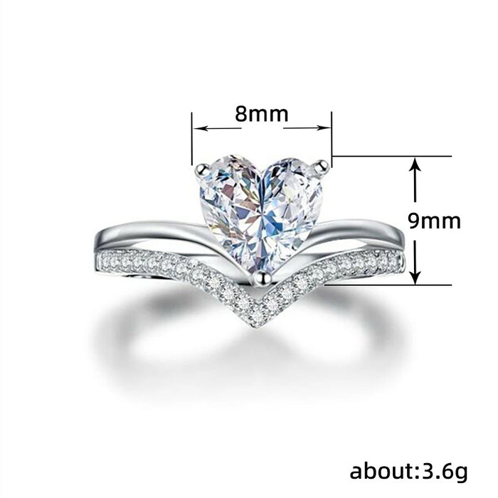 Luxury Crown Valentine's Day Ring Micro-Inlay