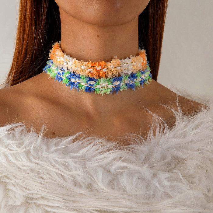 Collar de perlas de doble capa con colgante de corazón - Joyería minimalista con diamantes de imitación