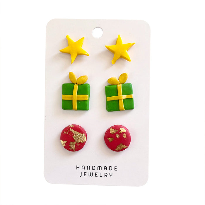 Handmade Soft Clay Earrings - Unique and Trendy, Perfect for Students