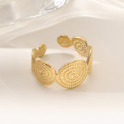 Wholesale 18K gold stainless steel irregular opening rings with furnace vacuum insulation - wallojewerly 