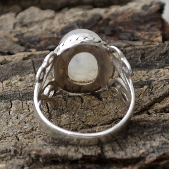 Imitation moonstone ring European and American retro men and women's ring new hot selling jewelry