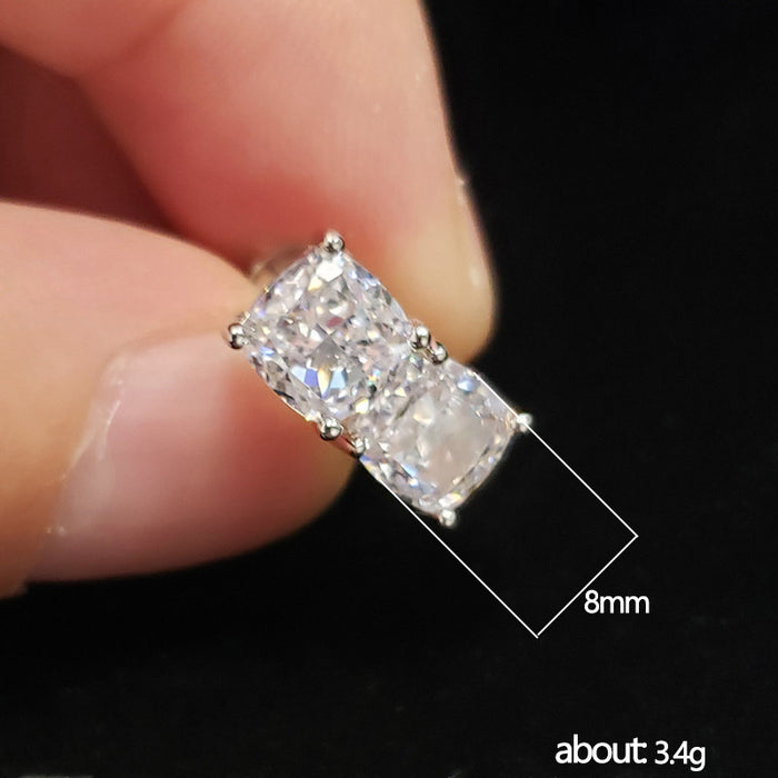 Pillow-shaped zircon earrings Yiwu small accessories