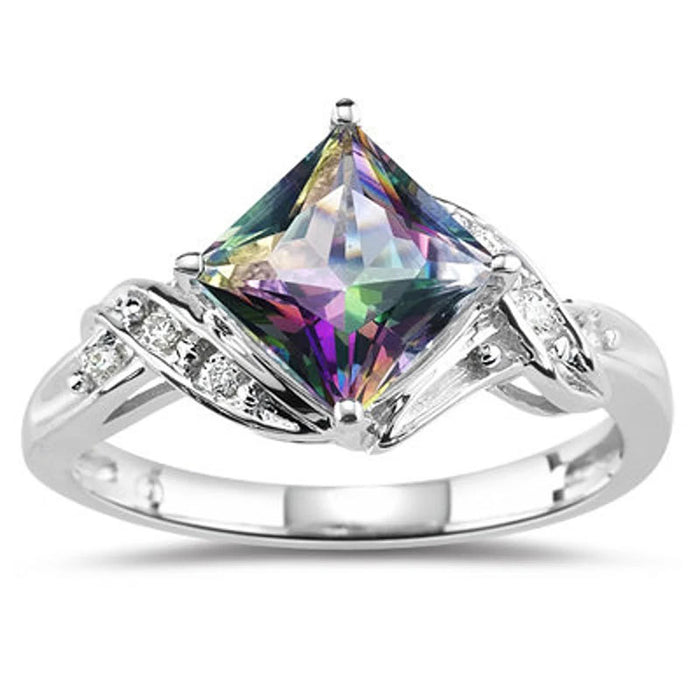 Colorful zircon ring personality party accessories