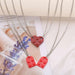 Alloy Building Block Style Heart Necklace