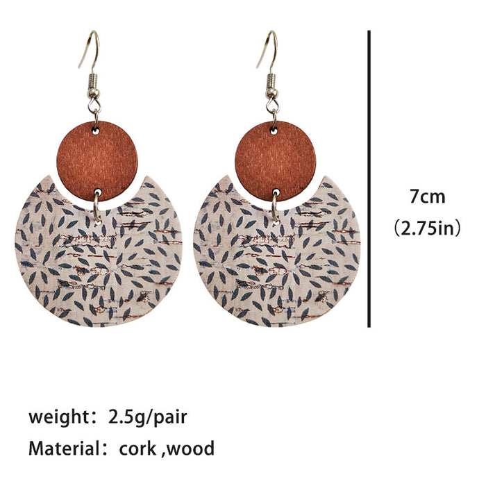 Round wooden earrings