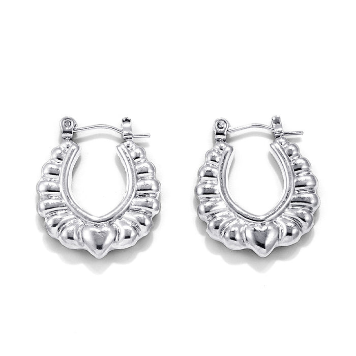 Light luxury earring set 18K stainless steel retro style earrings