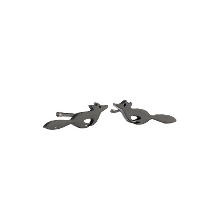 Fox Stainless Steel Stud Earrings - Cute and Playful Animal Jewelry