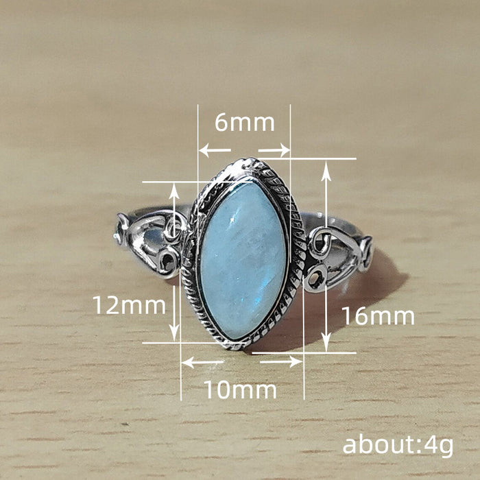 Marquise-shaped vintage ring, sweet style women's jewelry