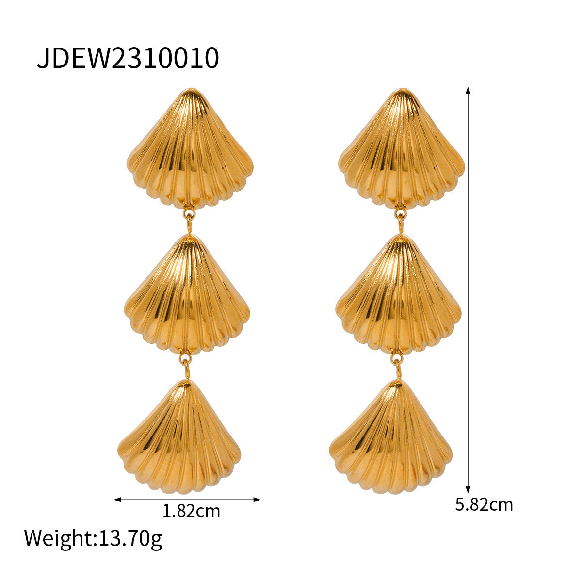 18K Gold Plated Stainless Steel Chunky Circle Earrings - Fashionable Jewelry