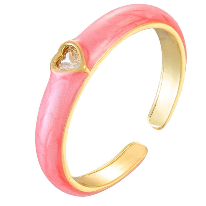 Wholesale colored heart-shaped diamond rings