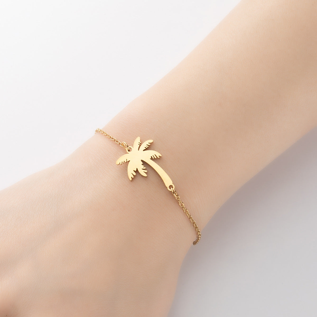 Love star pendant bracelet, stainless steel tree of life coconut tree bracelet wholesale