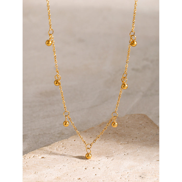 18K Gold-Plated Stainless Steel Star Pendant Necklace with Minimalist Design