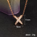 Letter X Pendant Forest Style Clavicle Chain Necklace for Women Students - wallojewerly 