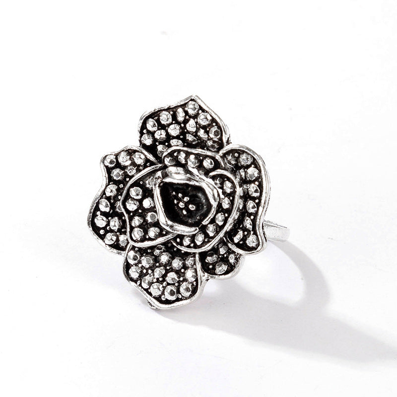 Vintage Rose Flower Rings - Valentine's Day Gift - 7pcs Set