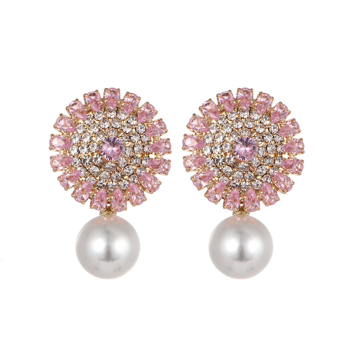 Elegant Pearl Zircon Earrings - Trendy Bridal Jewelry for Special Occasions