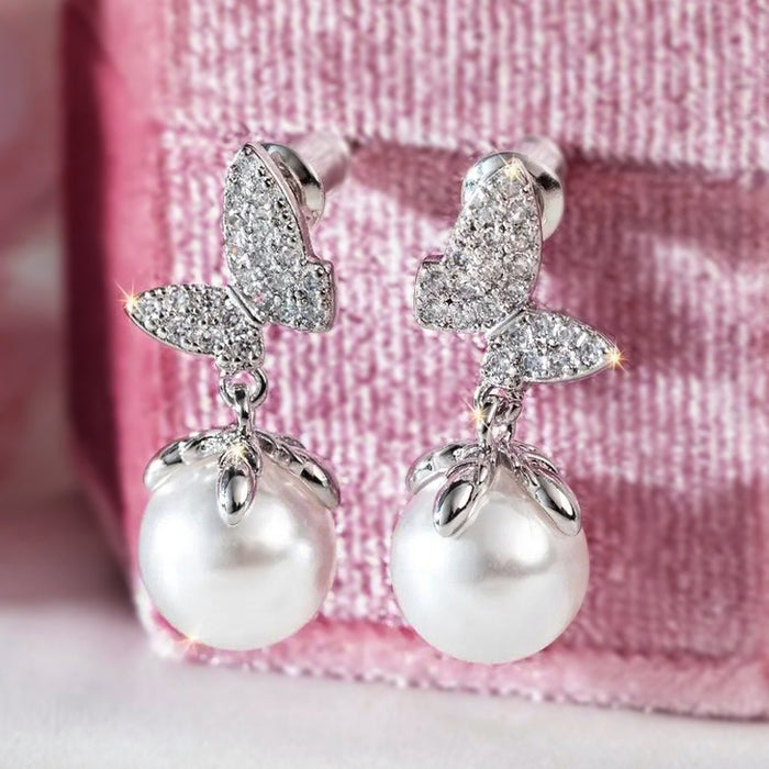 Butterfly retro earrings Korean version of sweet feeling Pinxixi same earrings