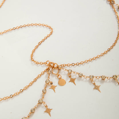 Bohemian Rhinestone Star Head Chain with Exotic Style for Women