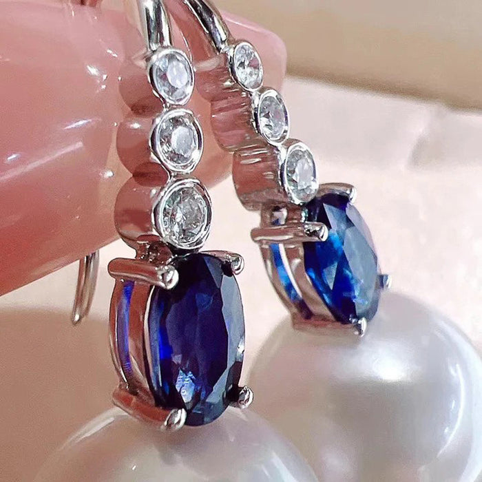 Light luxury lady earrings evening imitation pearl pendant simple temperament ear hooks for women