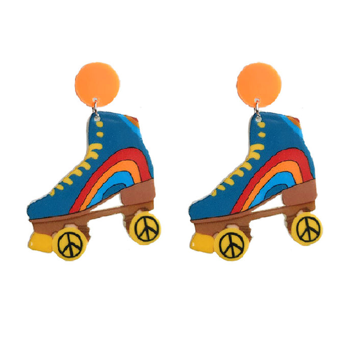 Acrylic roller skate earrings