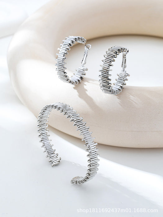 Wholesale gear pattern earring and bracelet sets - wallojewerly 