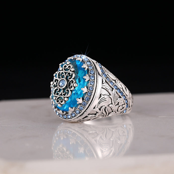 Bohemian retro ethnic style ring for women
