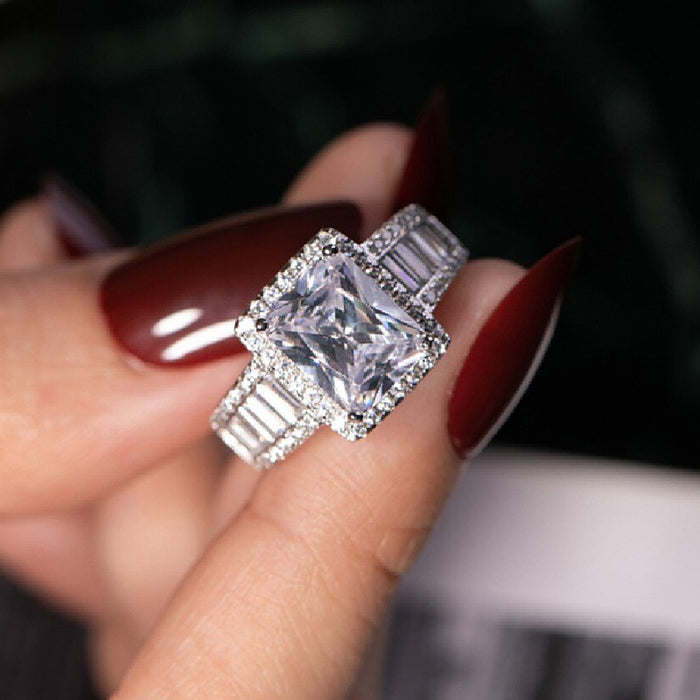 Zircon Ring European and American Trendy Ring Jewelry