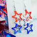 Independence Day Love Five-pointed Star Earrings - wallojewerly 