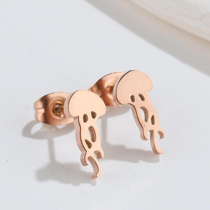 Jellyfish Stainless Steel Earrings - Creative and Stylish Ocean-Themed Jewelry