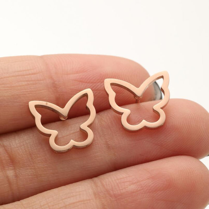 Butterfly wing earrings, Amazon new girls cute spring and summer love pattern personality earrings wholesale