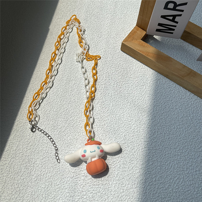 Puppy three-dimensional necklace soft girl style pendant earrings