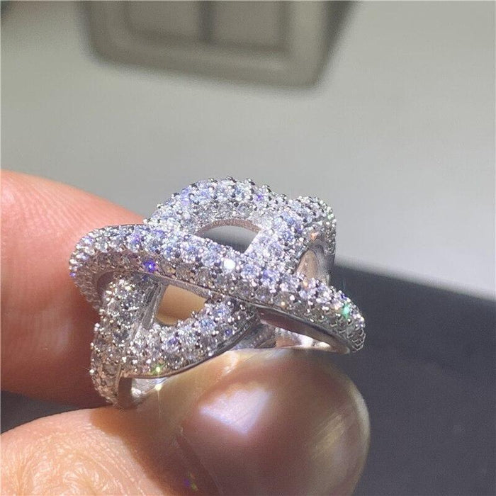 Colored gemstone zircon ring wedding exchange jewelry women's ring