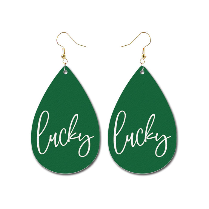 St. Patrick's Day Earrings with Green Polka Dot, Floral, and Car Elements