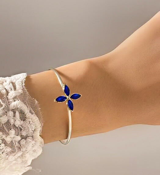 Floral Pearl Cuff Bracelet – Delicate Flower Jewelry