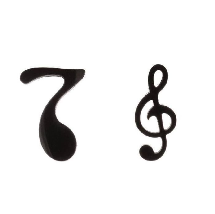 Love heart earrings, foreign trade Amazon new electroplated star musical note simple geometric niche earrings wholesale