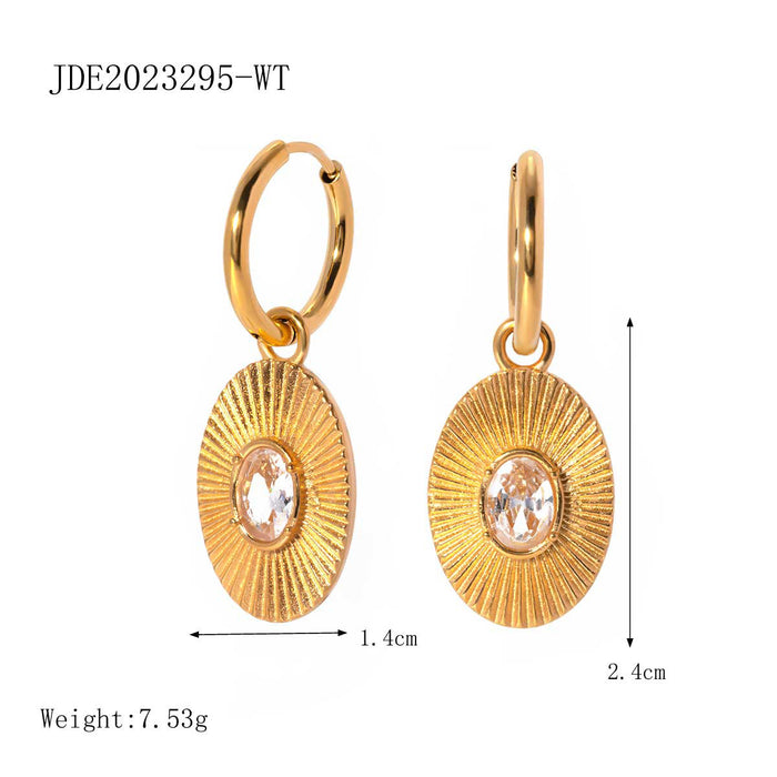 Pendientes de estrella de acero inoxidable chapados en oro de 16 quilates: joyería de acero de titanio Ocean Star