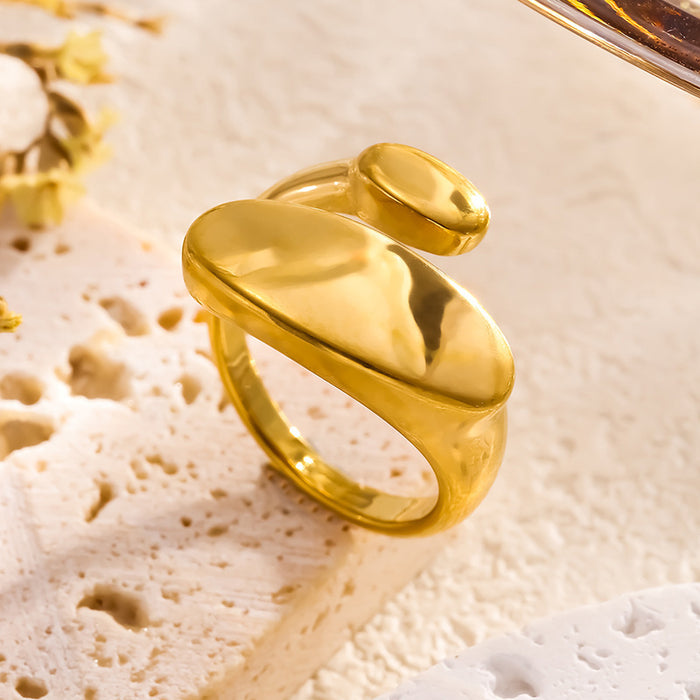 Wholesale 18K gold plated oval open brass rings