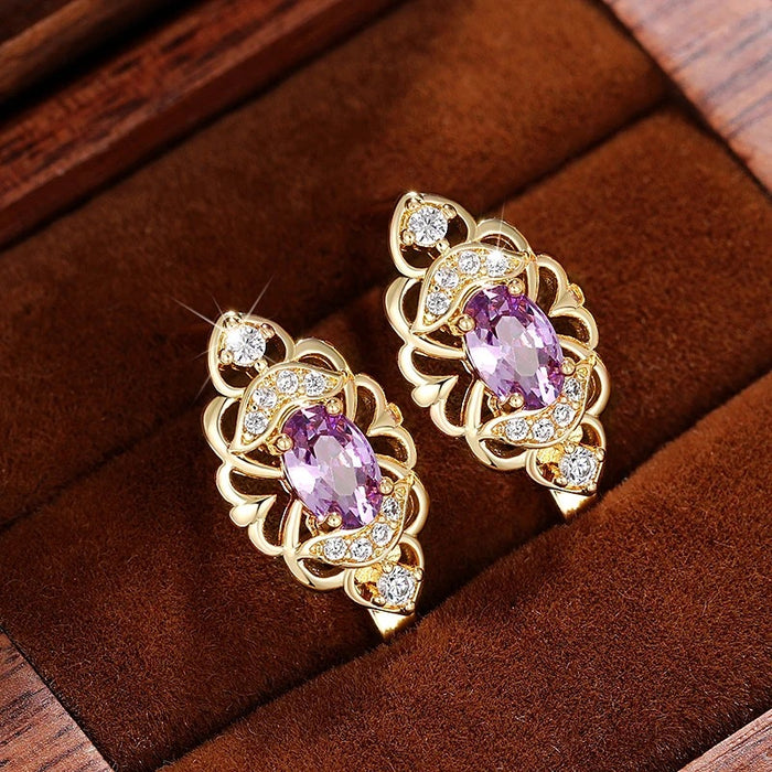 Hollow design ear clips high-end cross-border earrings