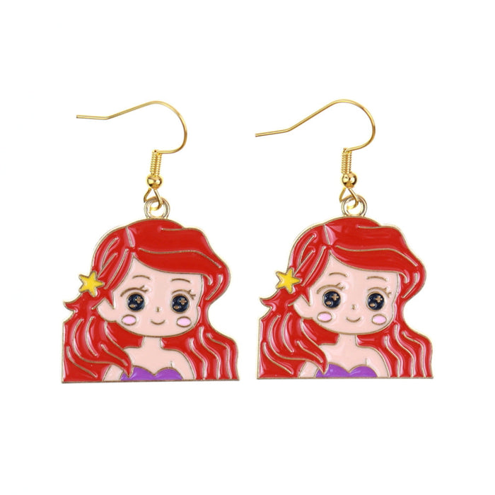 Cartoon Princess Earrings - wallojewerly 