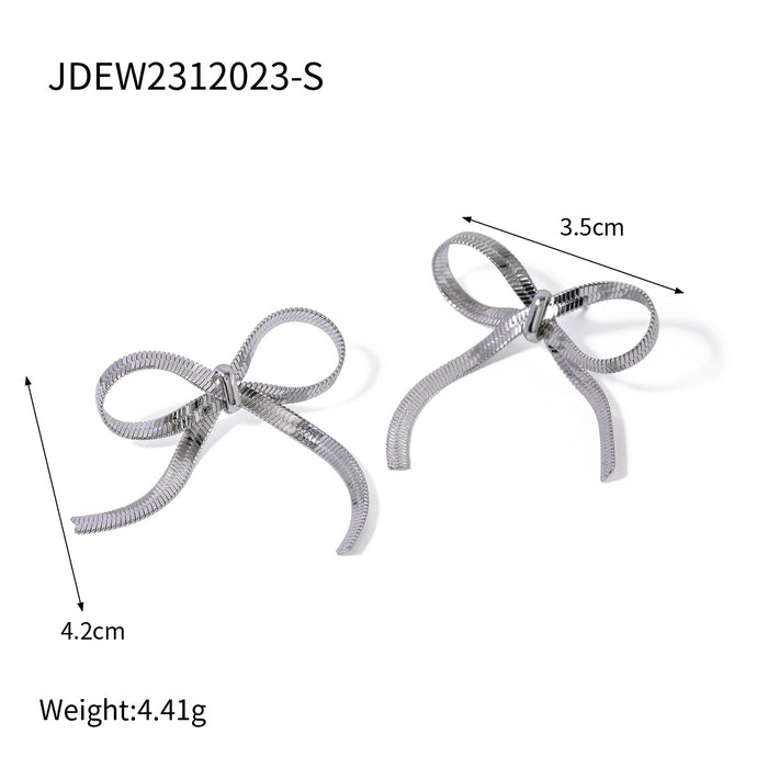 Butterfly Knot Stainless Steel Ring - Vintage Style Adjustable Jewelry for Women - wallojewerly 