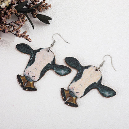 Wooden ballet earrings