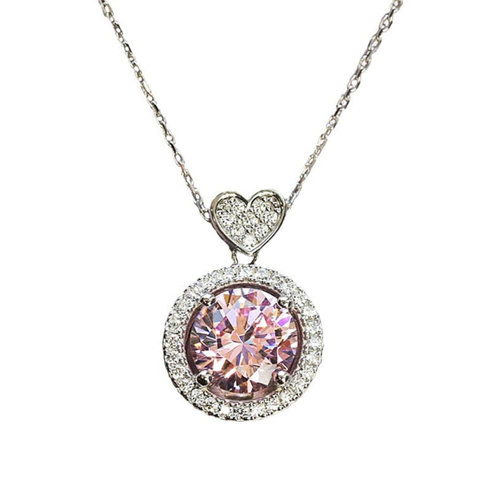 Oval pendant luxury colorful O-shaped necklace for women