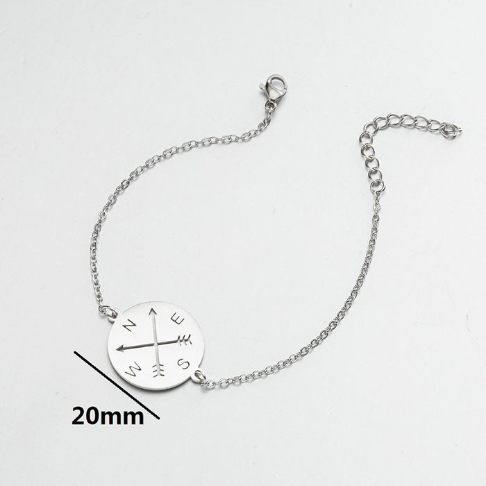 Stainless steel snowflake feather bracelet, Korean cute winter jewelry wholesale