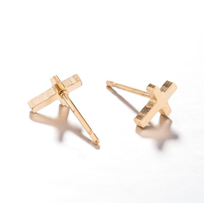 Cross earrings, Japanese and Korean trendy punk ins style women's retro simple earrings couple earrings wholesale