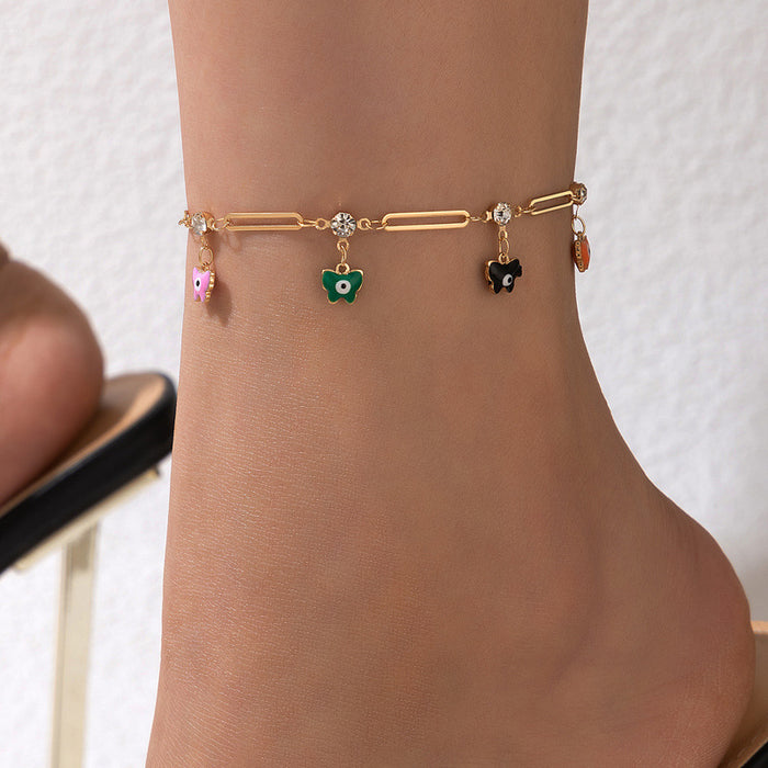 Star Tassel Anklet Set - Multilayer Woven Rope Jewelry