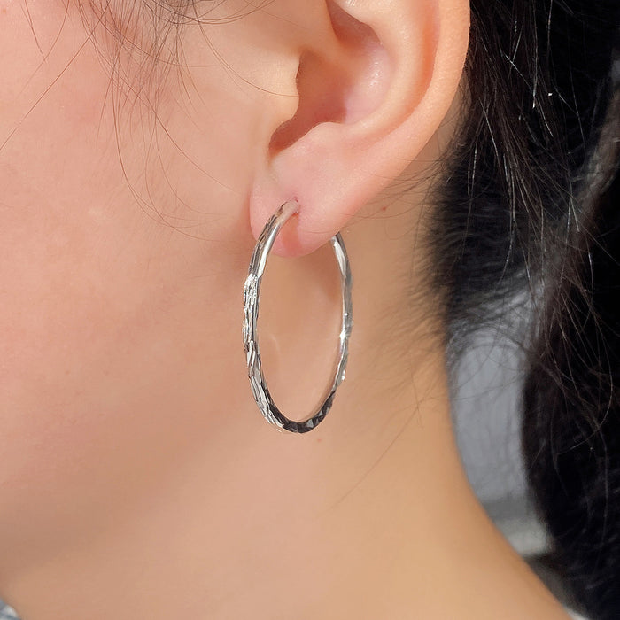 Glossy Large Hoop Earrings