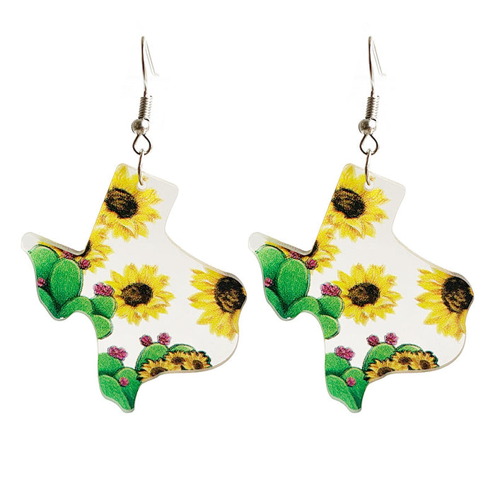 Transparent flower acrylic earrings