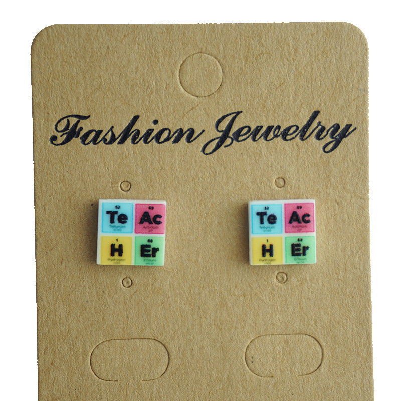 Back-to-School Earrings with Math, Science, and Reading Designs