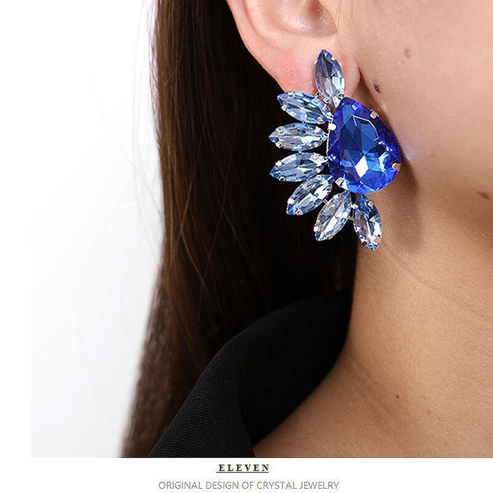 Vintage Gemstone Earrings - French-Style Zircon Studs for a Unique Look