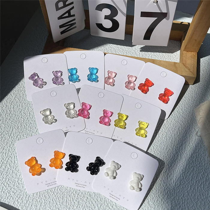 Gummy Bear Earrings Gradient Color Juice Earrings