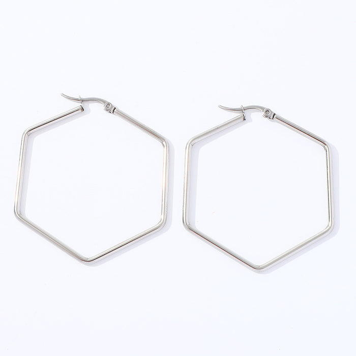 Five-pointed star earrings trendy titanium steel earrings